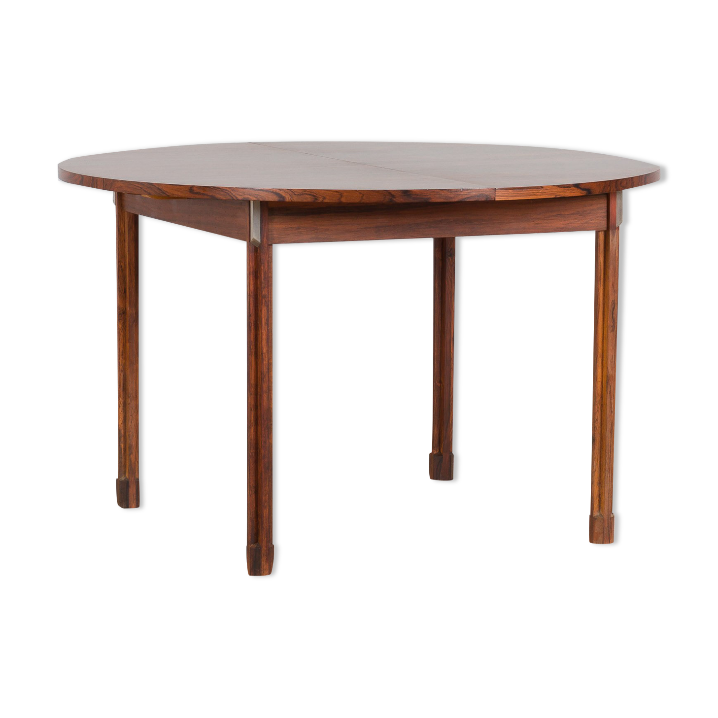 Italian mid century round extension dining table in Rosewood by Stildomus