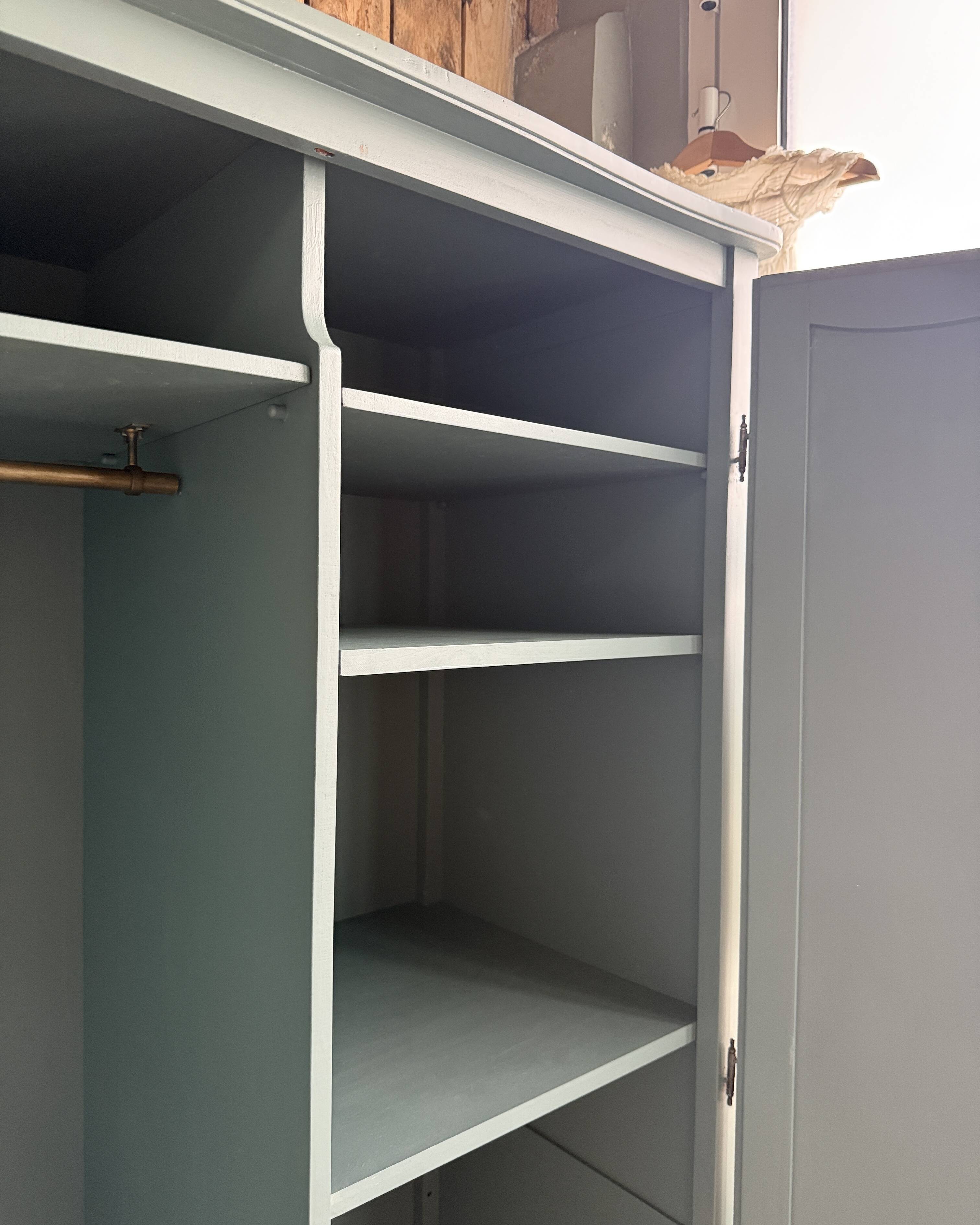 Vintage grey-green wardrobe (renovated)