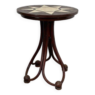 Table-guéridon Thonet en hêtre des années 1900