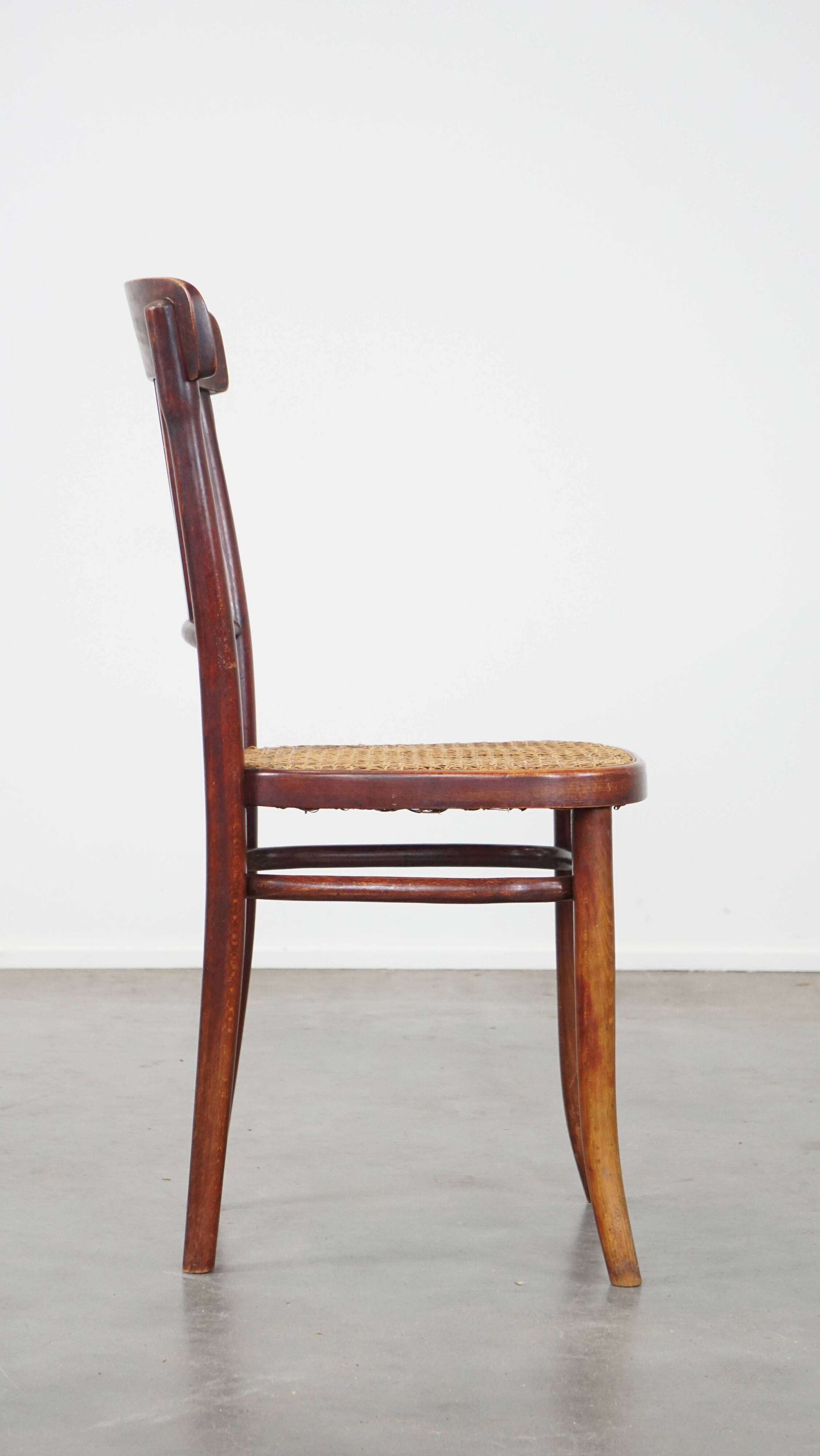 Original vintage Thonet design bistro chair with matte seat