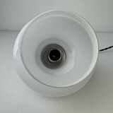 Paire d’anciennes petites suspensions vintage en opaline 15 cm