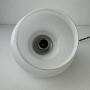 Paire d’anciennes petites suspensions vintage en opaline 15 cm