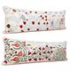 Set of 2 embroidered decorative cushion covers 45x135 cm
