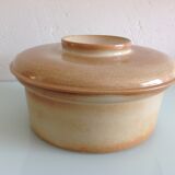 Beige stoneware vegetable dish by Grès de France 1970