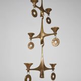 Grand Chandelier Suspended Candelabrum Brutalist Michael Harjes, 1970s