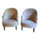 Paire de fauteuils crapaud