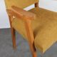 Fauteuil scandinave vintage velours jaune