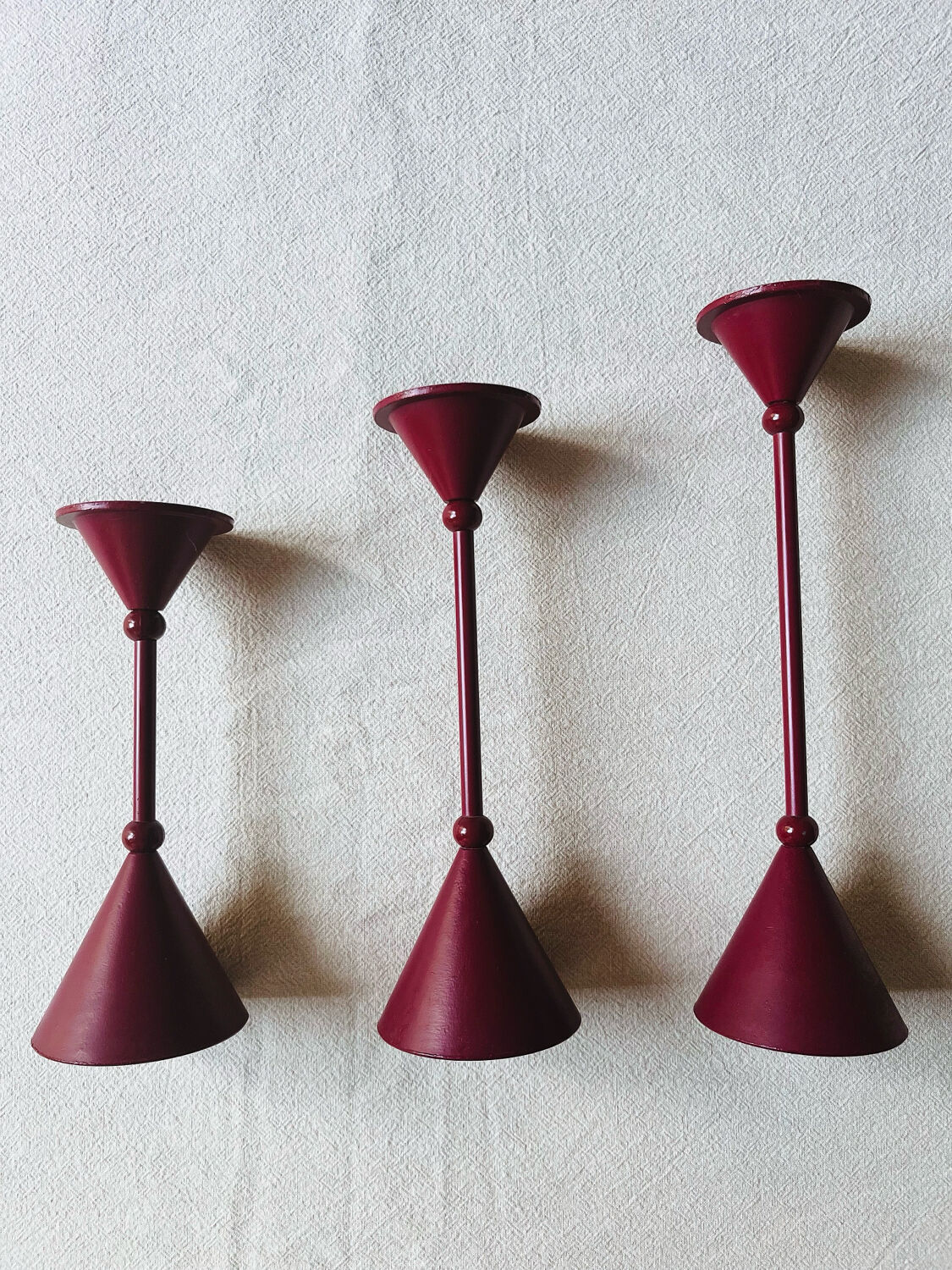 Set of 3 candle holders