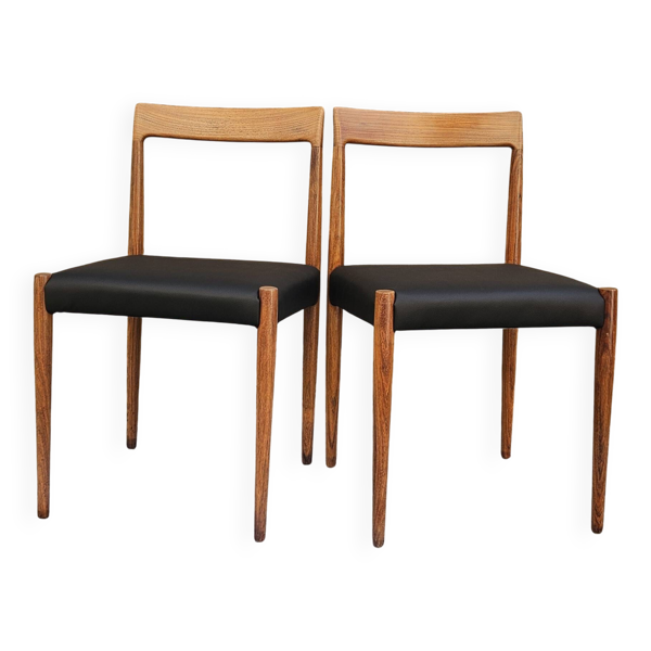 Chaises en palissandre, année 1960, de la marque Lübke — Beyit