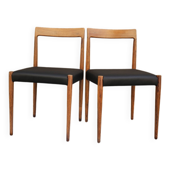Rosewood chairs, 1960s, from the Lübke brand
