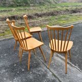 Suite of 4 Baumann chairs, Menuet model.
