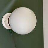 Vintage wall or ceiling light globe in white opaline.