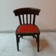 Baumann chair oWith red leather seat