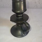 Black ceramic candle holder