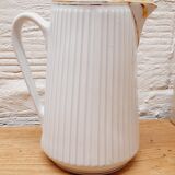 Pichet porcelaine blanc et or