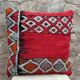 Vintage cushion cover in Berber kilim: Moroccan wool cushion.
