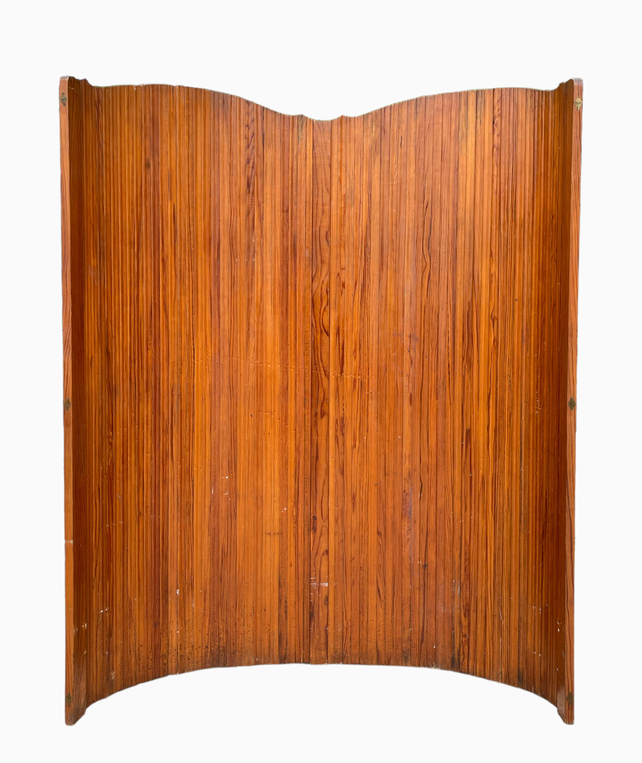 Wavy wooden screen circa 1950, Baumann by SNSA