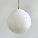Vintage milk glass globe hanging lamp