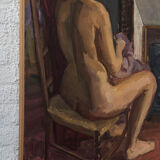 Nude painting ‘Nu’ by Louis Peyré, France, 1989