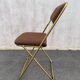 Chaise pliante dorée lafuma velours damier  60/70’s