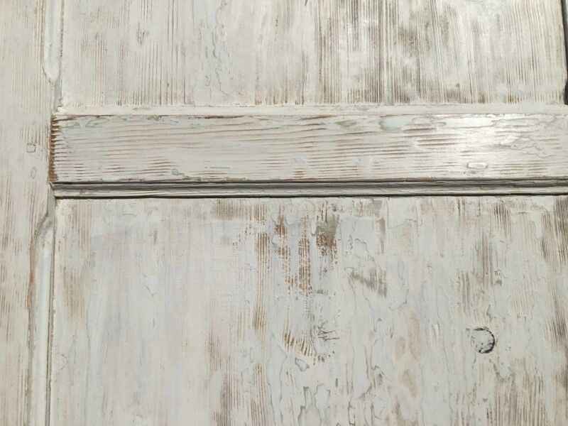 White patinated wardrobe