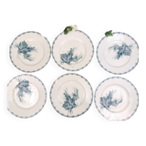 6 Sarreguemines Blackberry Deep Plates