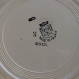 6 old flat plates mismatched Terre de Fer