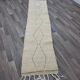 Traditional handmade natural wool rug size 75/300 cm