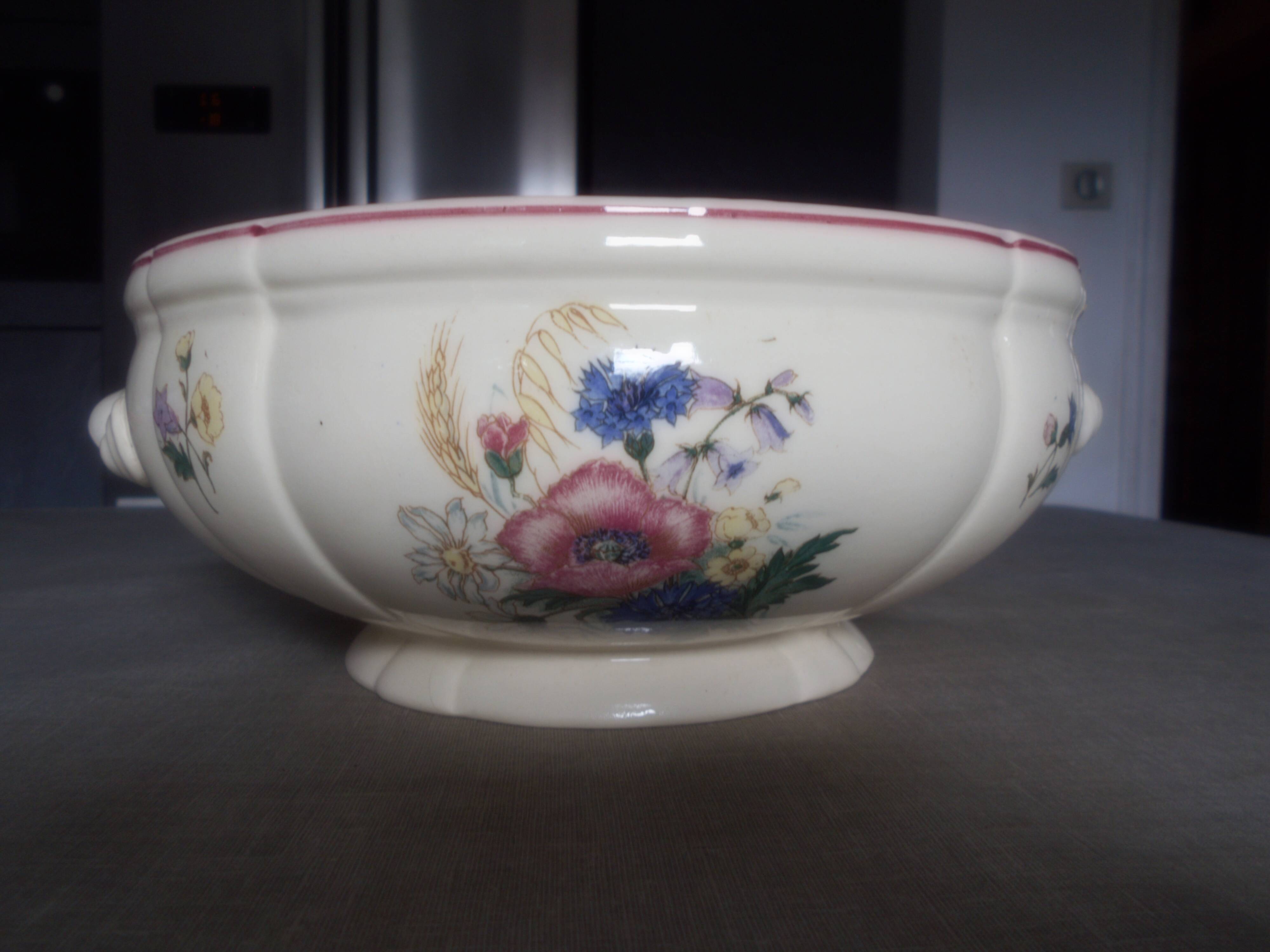 Flowered salad bowl digoin sarguemines