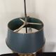 Three-light bouillotte lamp in gold metal, desk lamp.