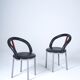 Pair of chairs "Alpha" by Anna Anselmi for Bieffeplast 1980s
