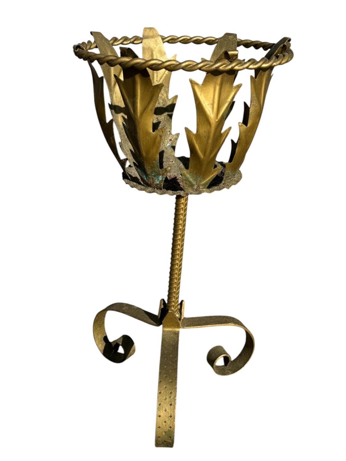 Wrought iron flower holder from the 50s