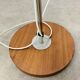 Eyeball floor lamp by Temde Leuchten, copper metal, teak and chrome, 70s.