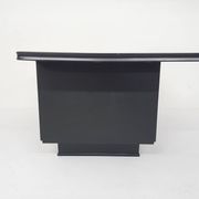 Bureau exécutif en bois noir, années 1960