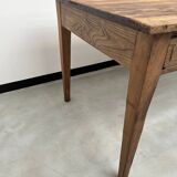 Antique farm table, fully restored, with 3 drawers