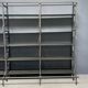 Industrial Iron Library Wall Shelving Cabinet