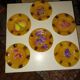 Six slurry dessert plates