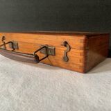 Petite valise de peintre en bois ancienne , mallette d'artiste, XIXème