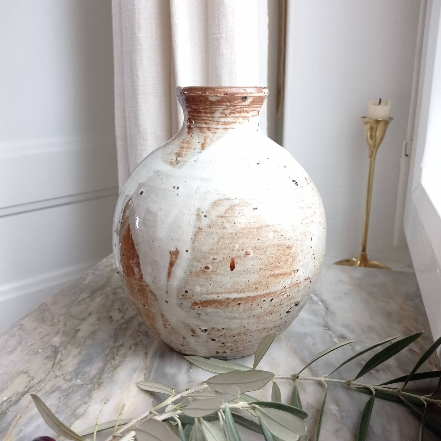 Glazed ceramic vase
