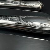 Lot de 6 couteaux de table Christofle modèle Marly – métal argenté – 24,5 cm