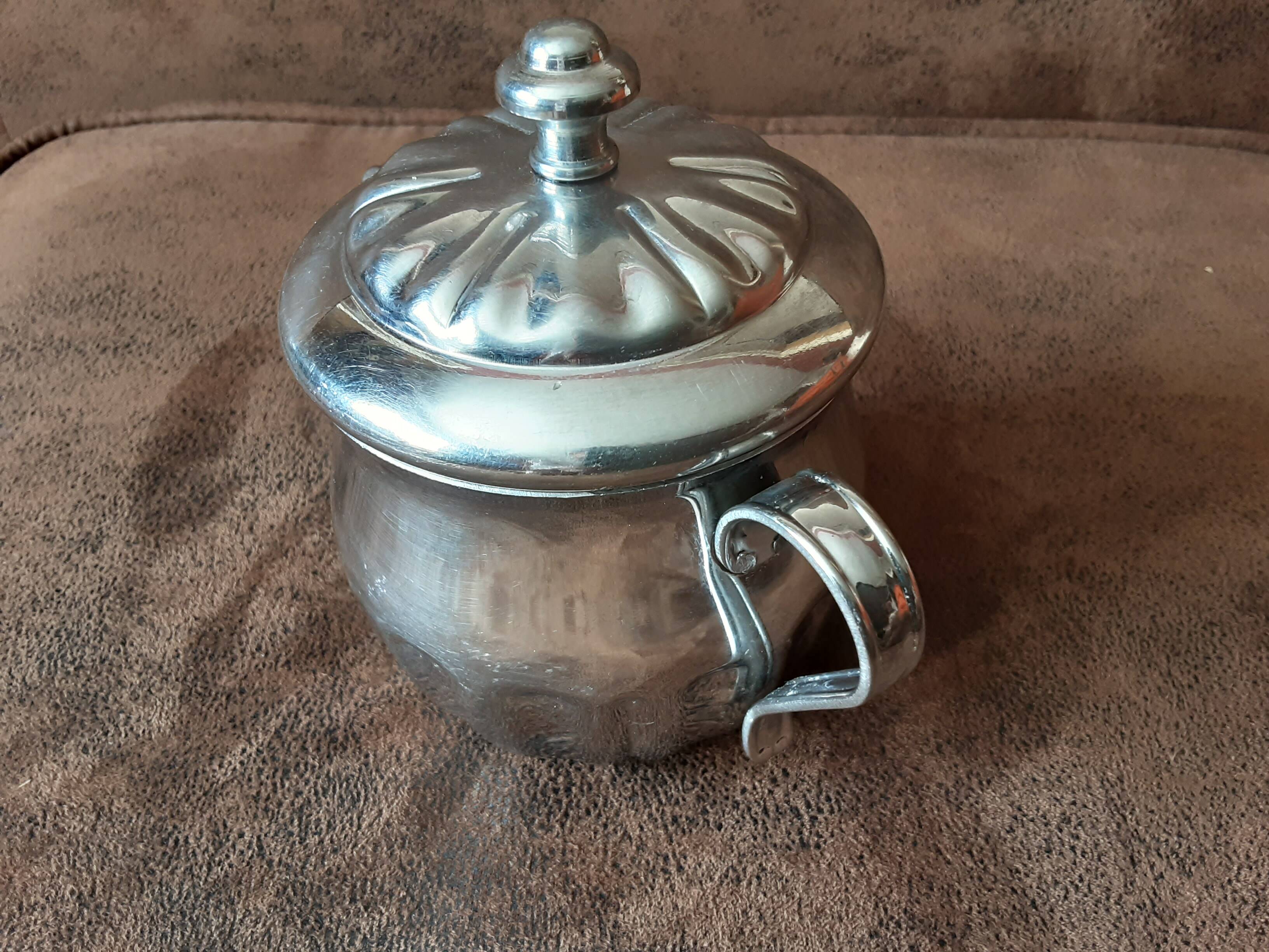 Sucrier  inox vintage