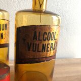 Old pharmacy bottle/jar "Alcohol Vulnerar" brown glass