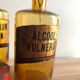 Old pharmacy bottle/jar "Alcohol Vulnerar" brown glass