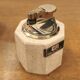 Travertine ashtray and lighter, design by Cerri Nestore, 1970.
