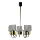 Art Deco All Glass Chandelier by Kamenicky Senov, 1960's, Czechoslovakia