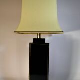 Lampe pagode noir et or 1970