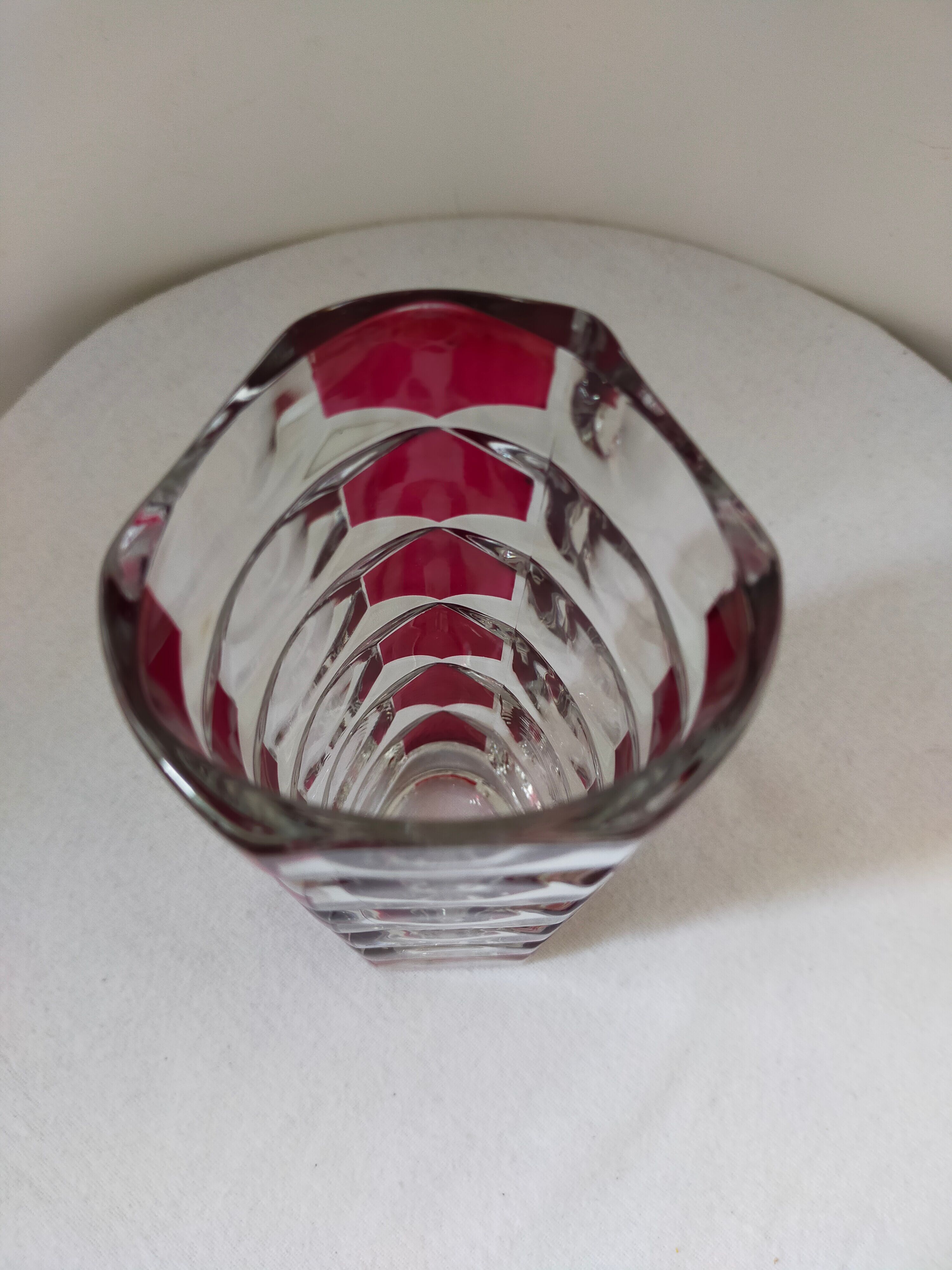 Glass art deco vase