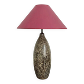 Chulucanas handcrafted ceramic table lamp, Peru, dated 2005
