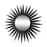 Mirror Sun 51x51cm black metal