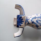 Ceramic chandelier hand-painted with signature